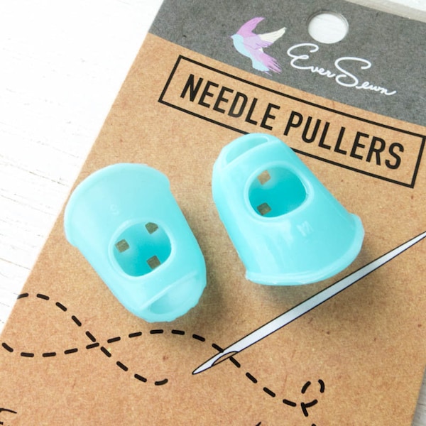 Rubber Needle Gripper | Needle Pullers (Mixed Sizes) Set of 2 for Thumb and Pointer Finger - EVERSEWN