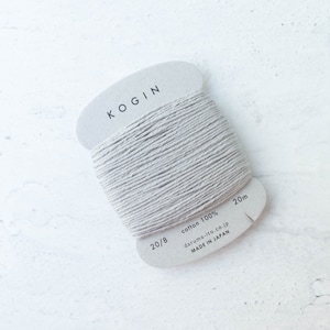 Kogin Sashiko Thread | Daruma Carded Thick Sashiko Thread Single Strand Cotton Floss for Visible Mending, Boro, Embroidery - GRAY (#10)