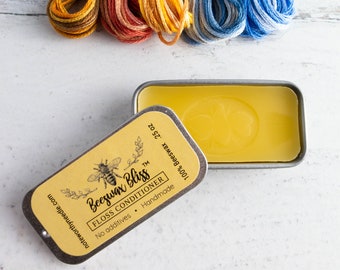 Thread Conditioner | Beeswax Bliss - Embroidery Thread and Floss Conditioner - 100% Beeswax