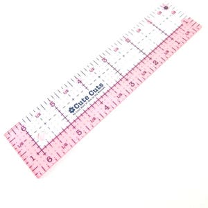 Cute Cut Rectangle Ruler | Small Acrylic Quilting Ruler (1.5 in x 6.5 in) - Cute Cut Ruler by Lori Holt for Riley Blake