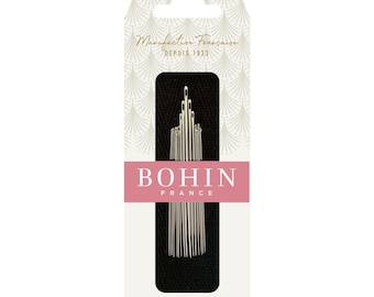 Bohin Milliner Needles | French Made Milliner Needles Ideal for Basting, Millinery Work, French Knots, Bullion Knots - SIZE 3-12