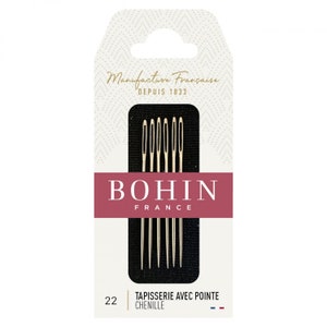 Chenille Needles | BOHIN Chenille Needles -  Large Eye Sharp Point Needles - SIZE 22