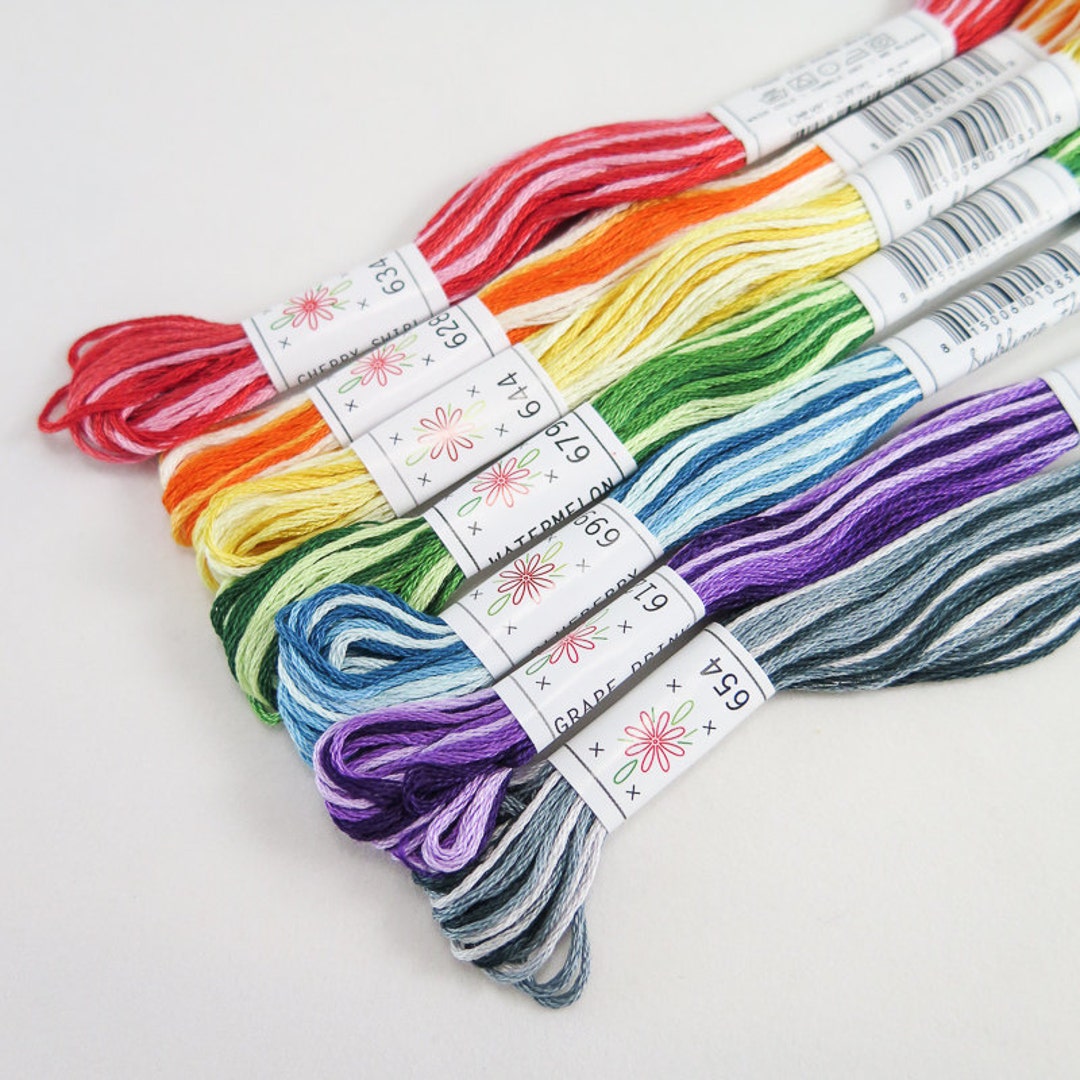 Variegated Embroidery Floss Set Sublime Stitching Embroidery Etsy