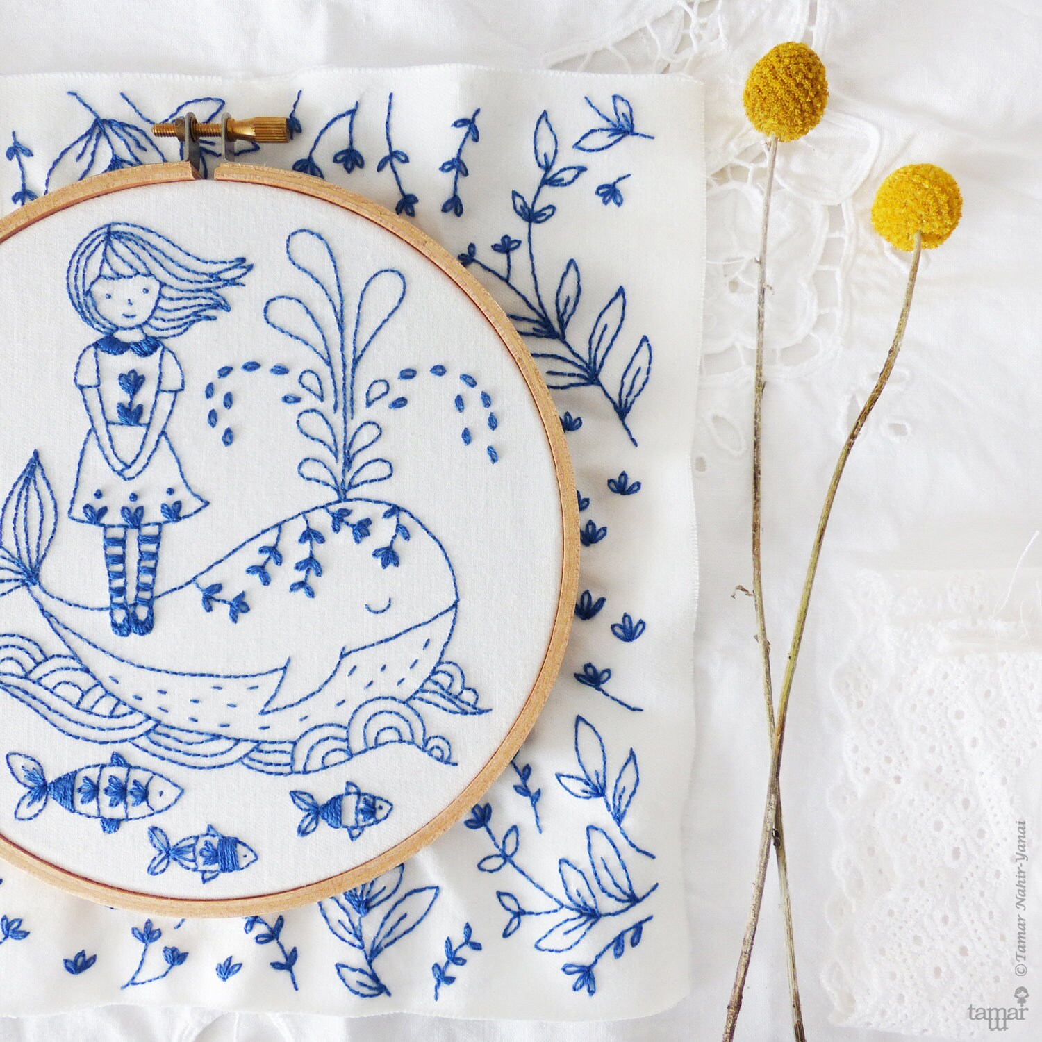 Modern Hand Embroidery Kit | 6 Inch (15 Cm) Hoop Art Embroidery Pattern ...
