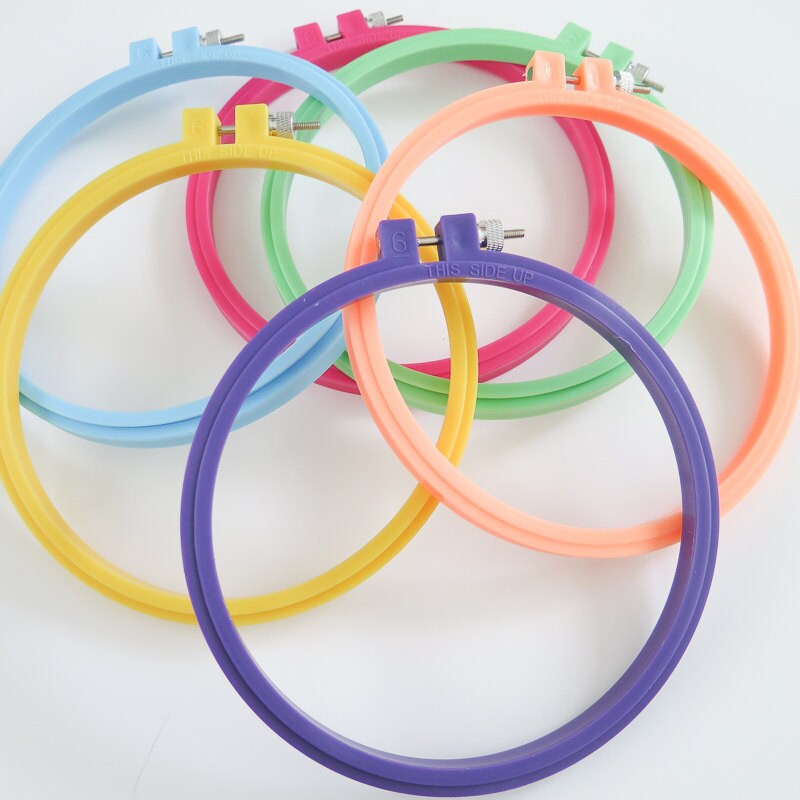 6 Inch Embroidery Hoop ONE Hoopla Plastic Embroidery Hoops Etsy UK