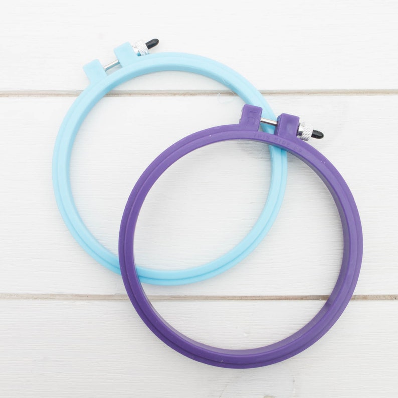 5 Inch Embroidery Hoop ONE Hoopla Plastic Embroidery Hoops Etsy