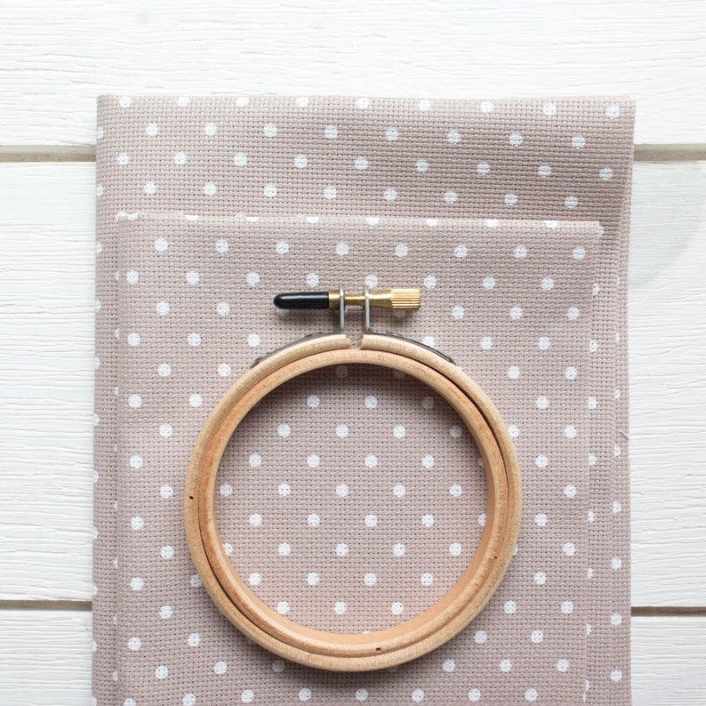 Polka Dot Cross Stitch Fabric 20 Count Aida Cloth 100 Etsy