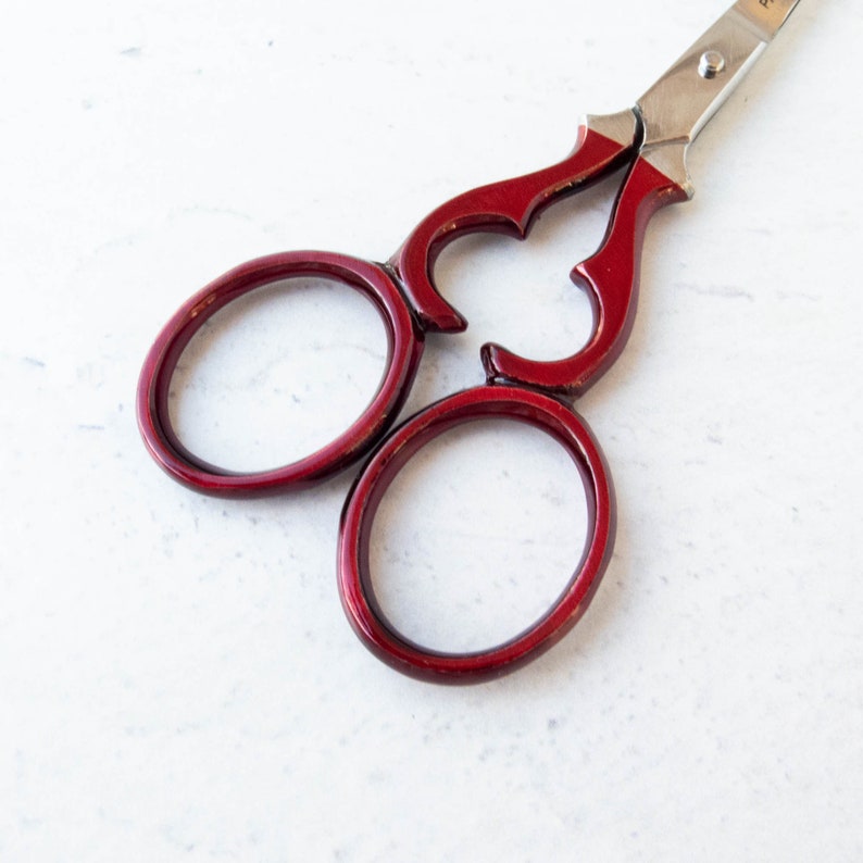Embroidery Scissors Red Victorian Embroidery Scissors for Embroidery, Cross Stitch, Quilting, Sewing, Knitting, Needlework RED VICTORIAN image 3