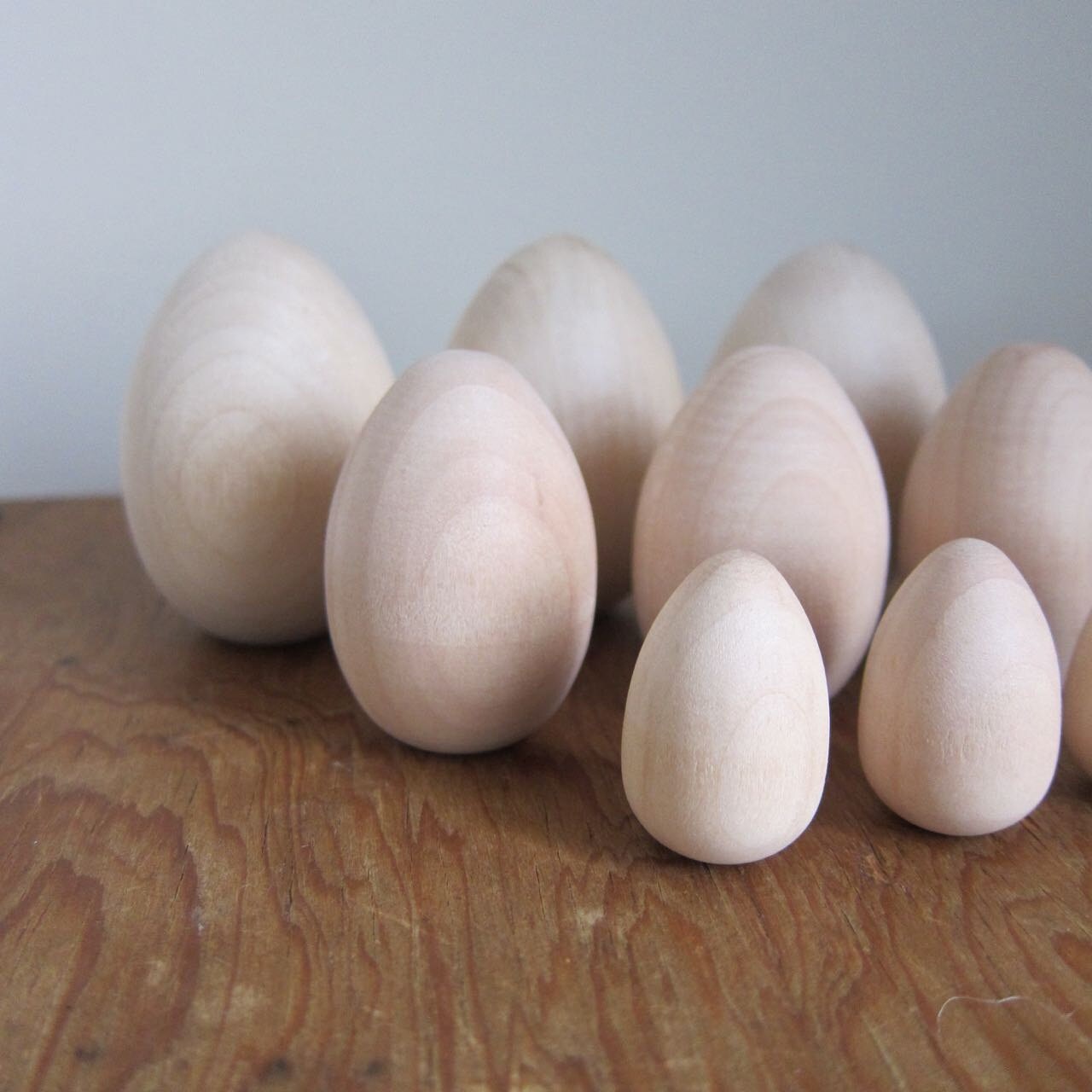 Wooden Eggs DIY Unfinished Wooden Easter Eggs Natural Wood Etsy