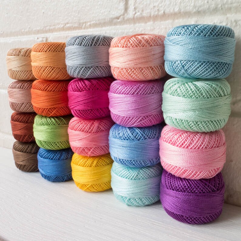 Perle Cotton Thread Set Pearl Cotton Thread Collection 20 Etsy