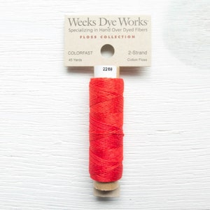Embroidery Floss | Weeks Dye Works Hand Over-Dyed 2-Strand Embroidery Thread - FIRE
