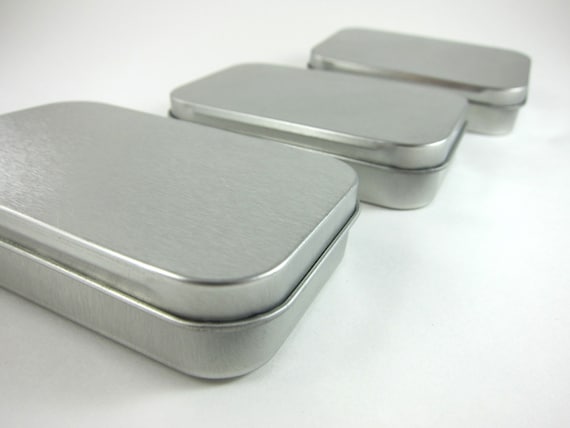 Metal Tins Blank Altoid Tins, Hinged Lid Tin Boxes for Wedding