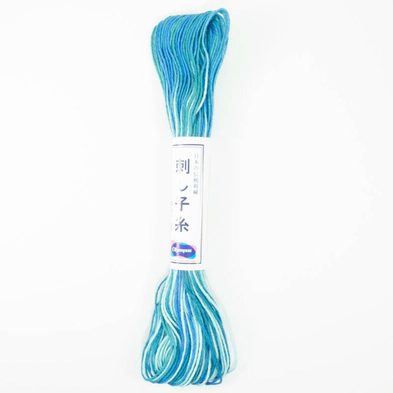 Made in Japan for Hand Quilting Olympus Sashiko Thread Embroidery BLUES #72 Variegated Japanese Sashiko Cotton Thread Needlework