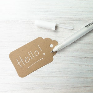 White Gelly Roll Pen | Great for Transferring Embroidery Patterns on to Dark Fabric, Calligraphy, Card Making - WHITE GELLY ROLL