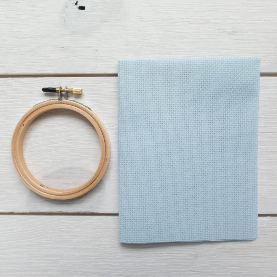 Blue Aida Cloth Cross Stitch Fabric 100 Cotton Aida Fabric Etsy