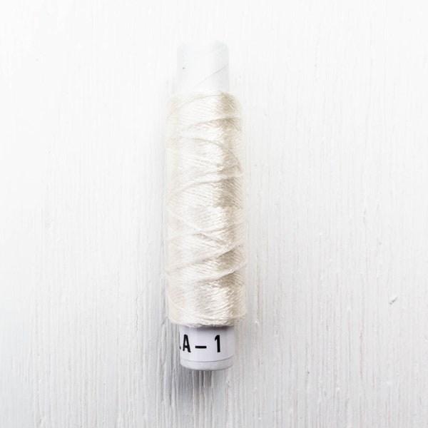 Metallic Embroidery Thread | Japanese Lame Thread for Embroidery, Cross Stitch, Sashiko - WHITE