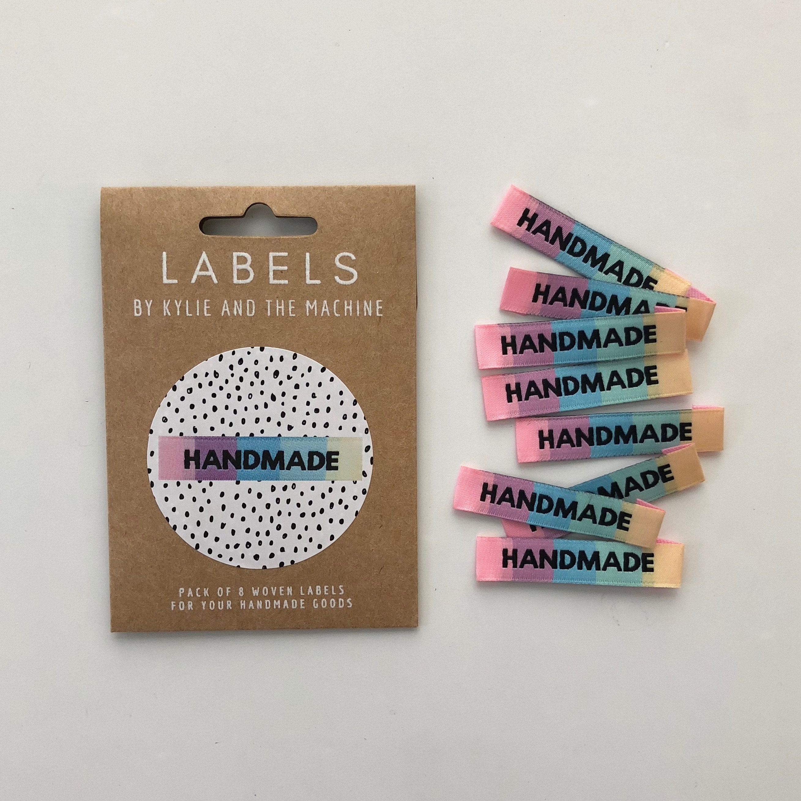 Colorful Handmade Woven Labels 8 Pack Sewing Labels for Clothes