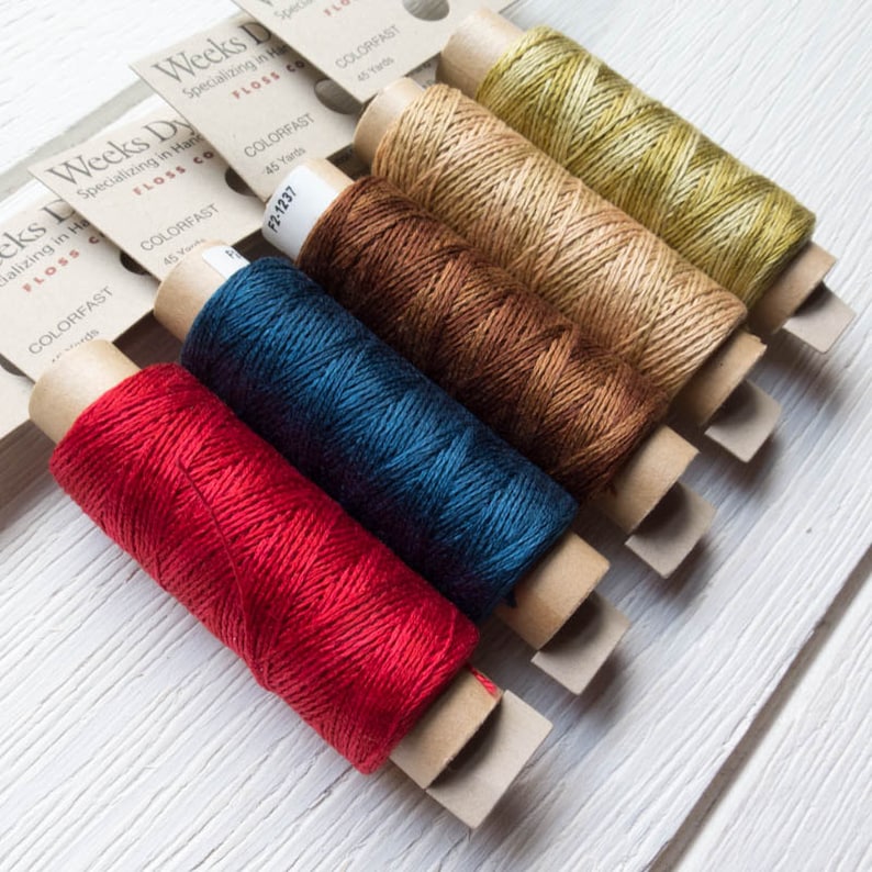 Embroidery Floss Set Weeks Dye Works Hand OverDyed 2Strand Etsy