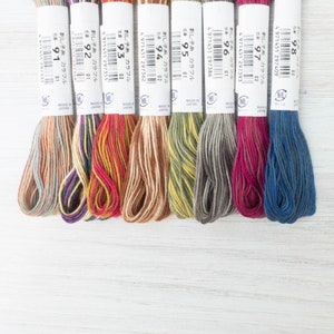 Variegated Embroidery Floss Set Lecien COSMO Seasons Embroidery Thread Set  for Hand Embroidery 9000 Series FULL COLLECTION 9001-9020 