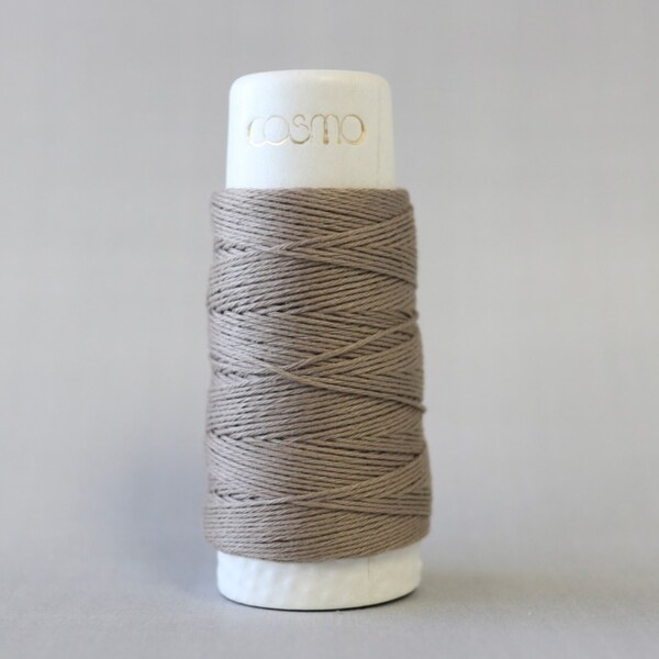 COSMO Hidamari Sashiko Thread | Cotton Sashiko Embroidery Thread - PALE TAUPE (#13)