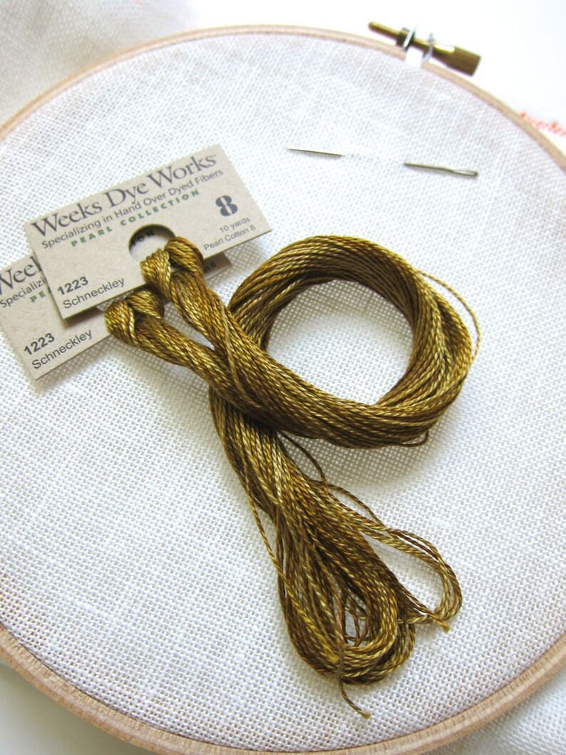 Needlework Applique Perle Cotton Floss Thread for Embroidery Weeks Dye Works Hand Pearl Cotton Size 8 SCHNECKLEY Hand Quilting