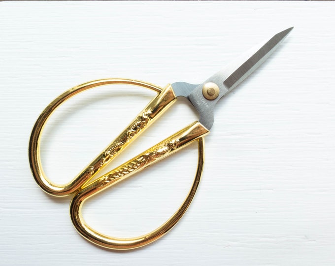 Embroidery Scissors Dragon and Phoenix Imperial Scissors by LDH Scissors Stainless Steel Blades