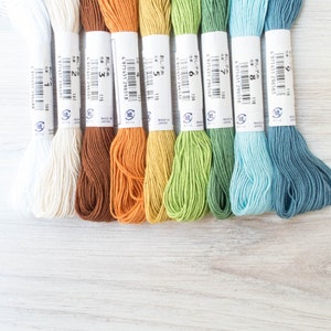 Olympus Sashiko Thread Set | Japanese Sashiko Cotton Thread Collection with 9 Colors for Hand Embroidery, Sashiko Mending - SOUTHWEST DREAMS