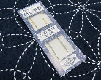 Sashiko Needles | Japanese Sashiko Needle Set for Sashiko Hand Embroidery - Set of 2 Needles with Large Eye for Easy Threading
