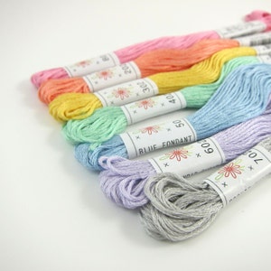 Pastel Embroidery Floss Set | Sublime Stitching Embroidery Thread Collection 7 Skeins - Sublime FROSTING Palette