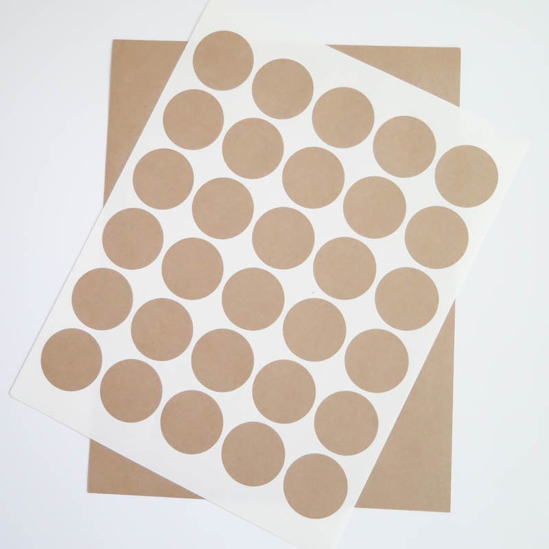 Kraft Labels | 1.5 inch Circles, Brown Kraft Stickers, Circular Label…