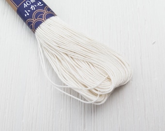 Sashiko Thread | Daruma 100% Cotton Thread for Sashiko Stitching, Big Stitch Quilting, Hand Embroidery - OFF WHITE (#2)