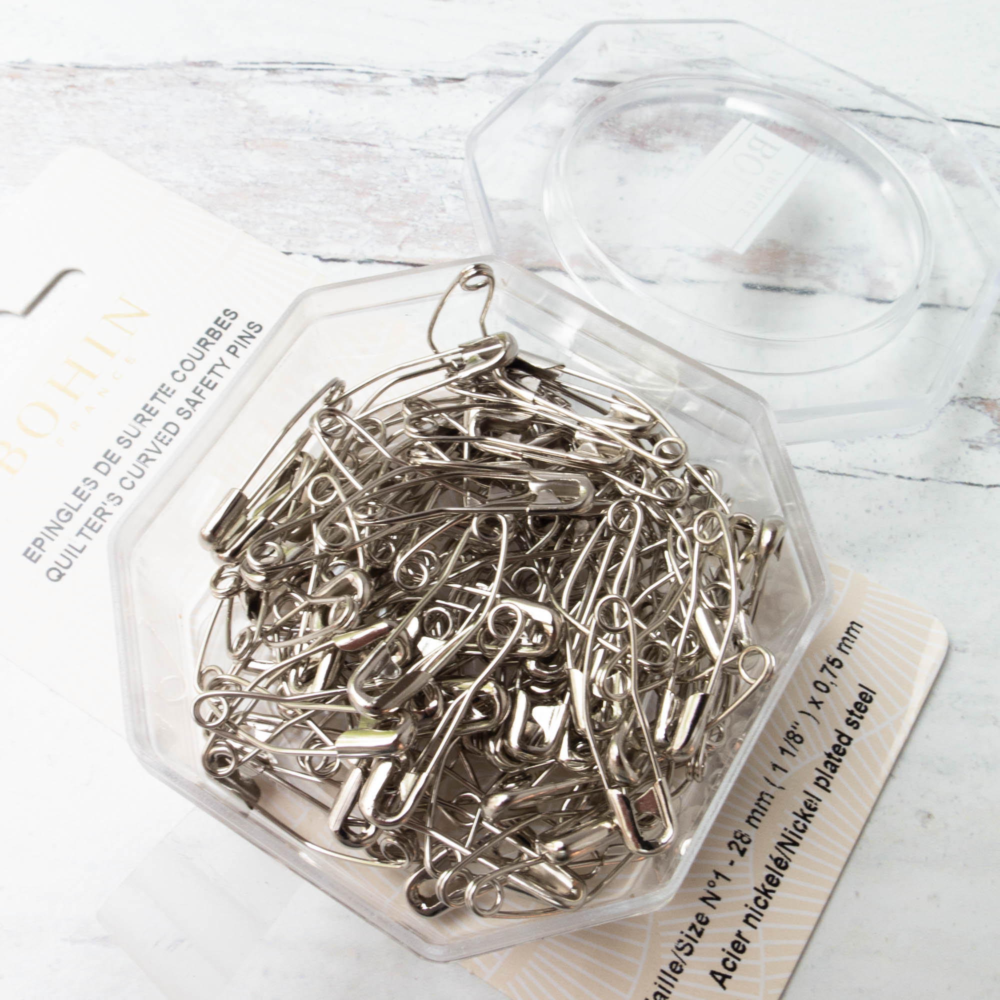 Bohin - Safety Pins #3, 1 9/16 Bohin - Safety Pins #3, 1 9/16