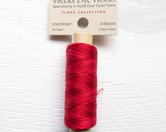 Broderie Floss | Weeks Dye Works Fil à broder 2 brins surteint à la main - LOUISIANA HOT Sauce