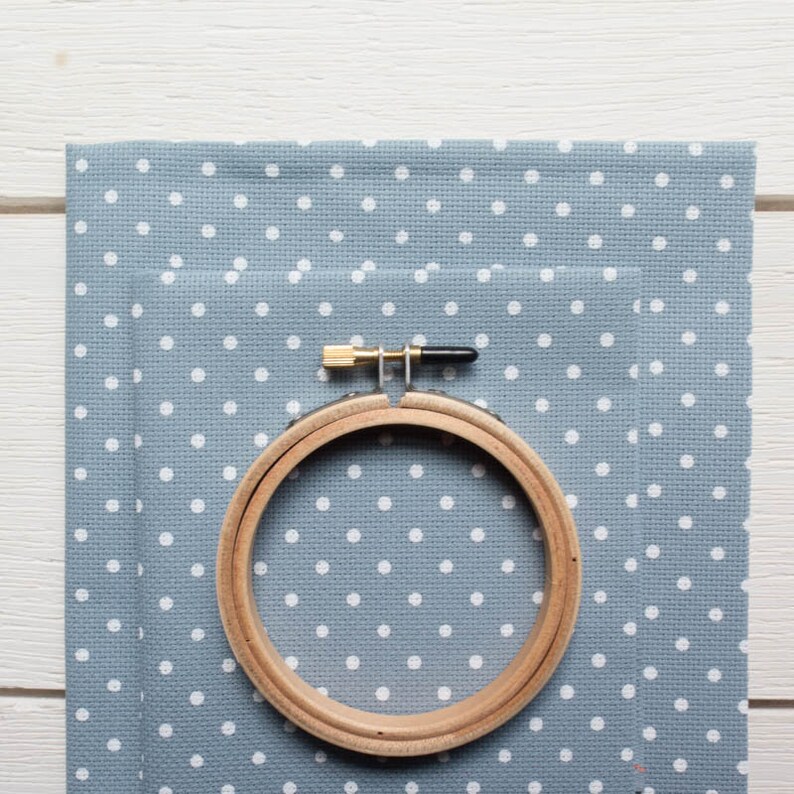 Polka Dot Cross Stitch Fabric 20 Count Aida Cloth 100 Etsy