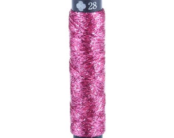 Metallic Embroidery Floss | Cosmo Lecien Nishikiito Hand Embroidery Thread - Pink (No. 28)