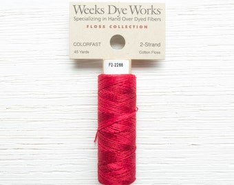 Embroidery Floss | Weeks Dye Works Hand Over-Dyed 2-Strand Embroidery Thread - TURKISH RED