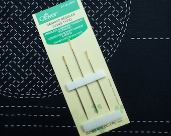 Aiguilles Sashiko | Aiguilles longues Clover pour raccommoder des sashikos, Boro, broderie avec grand oeillet pour un enfilage facile - STYLE LONG