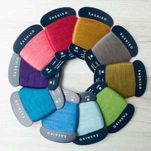 Sashiko Thread Set | Collection of Daruma Thin Sashiko Thread for Sashiko Embroidery, Boro Visible Mending, Hand Quilting - 2020 NEW COLORS