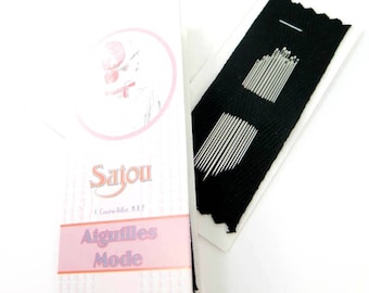 Milliner Needles | Maison Sajou Milliner Needle Booklet - 15 Needles in Assorted Sizes 3 to 9