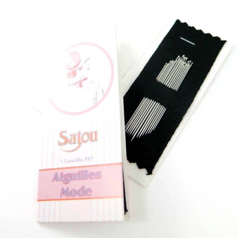Milliner Needles Maison Sajou Milliner Needle Booklet 15 Needles in Assorted Sizes 3 to 9 image 1