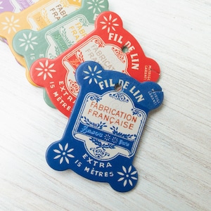 Floss Bobbins | Thread Bobbin, Embroidery Floss Holder, Floss Organizer - Maison Sajou COLORFUL VINTAGE BOBBINS