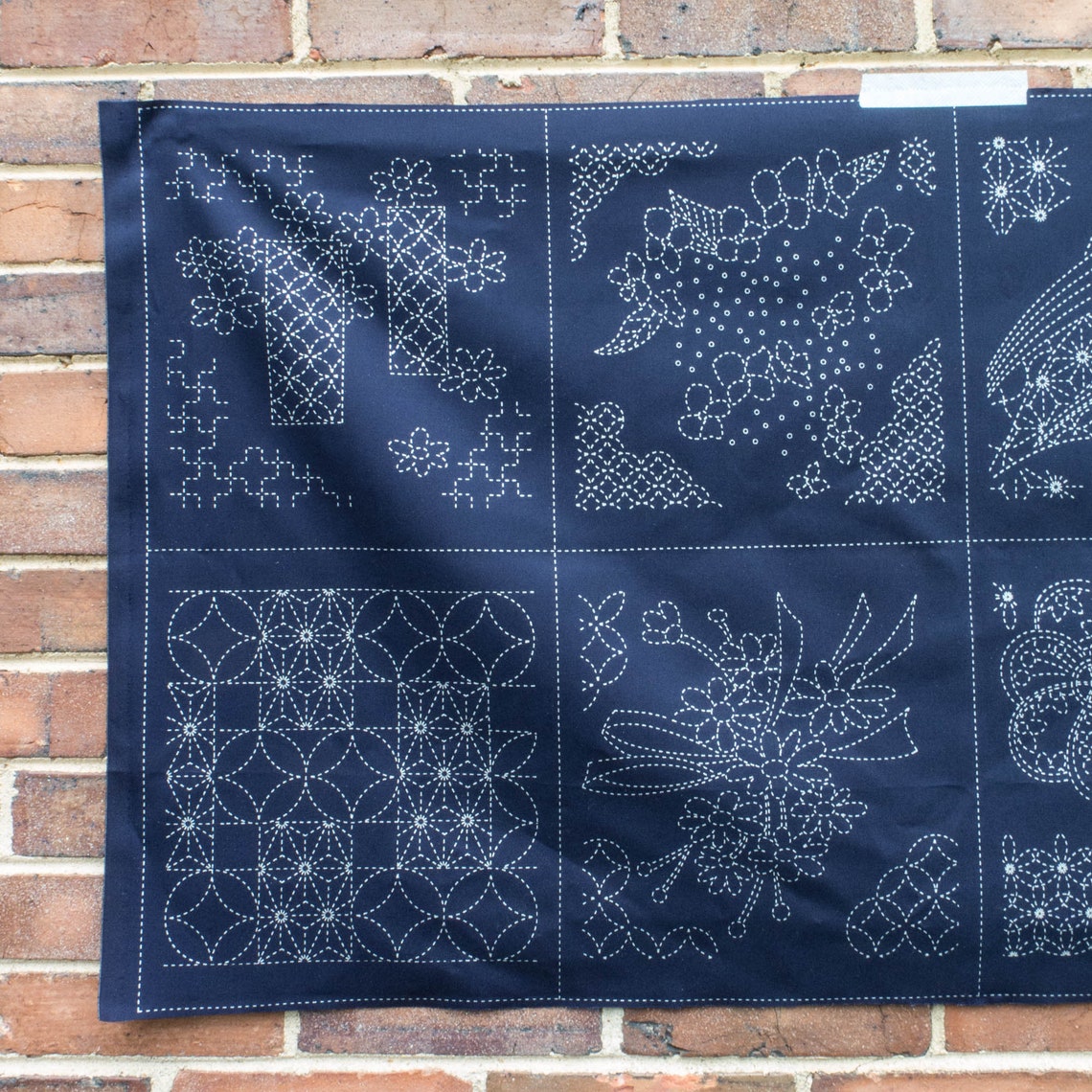 Sashiko Sampler Large 8 Panel Sashiko Pattern PrePrinted on Etsy