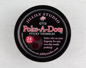 Thimble Pads | Poke-A-Dots Sticky Thimbles Stick On Plastic Thimble for Sewing, Quilting, Embroidery, Cross Stitch, Needlework