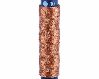 Metallic Embroidery Floss | Cosmo Lecien Nishikiito Hand Embroidery Thread - Orange (No. 30)
