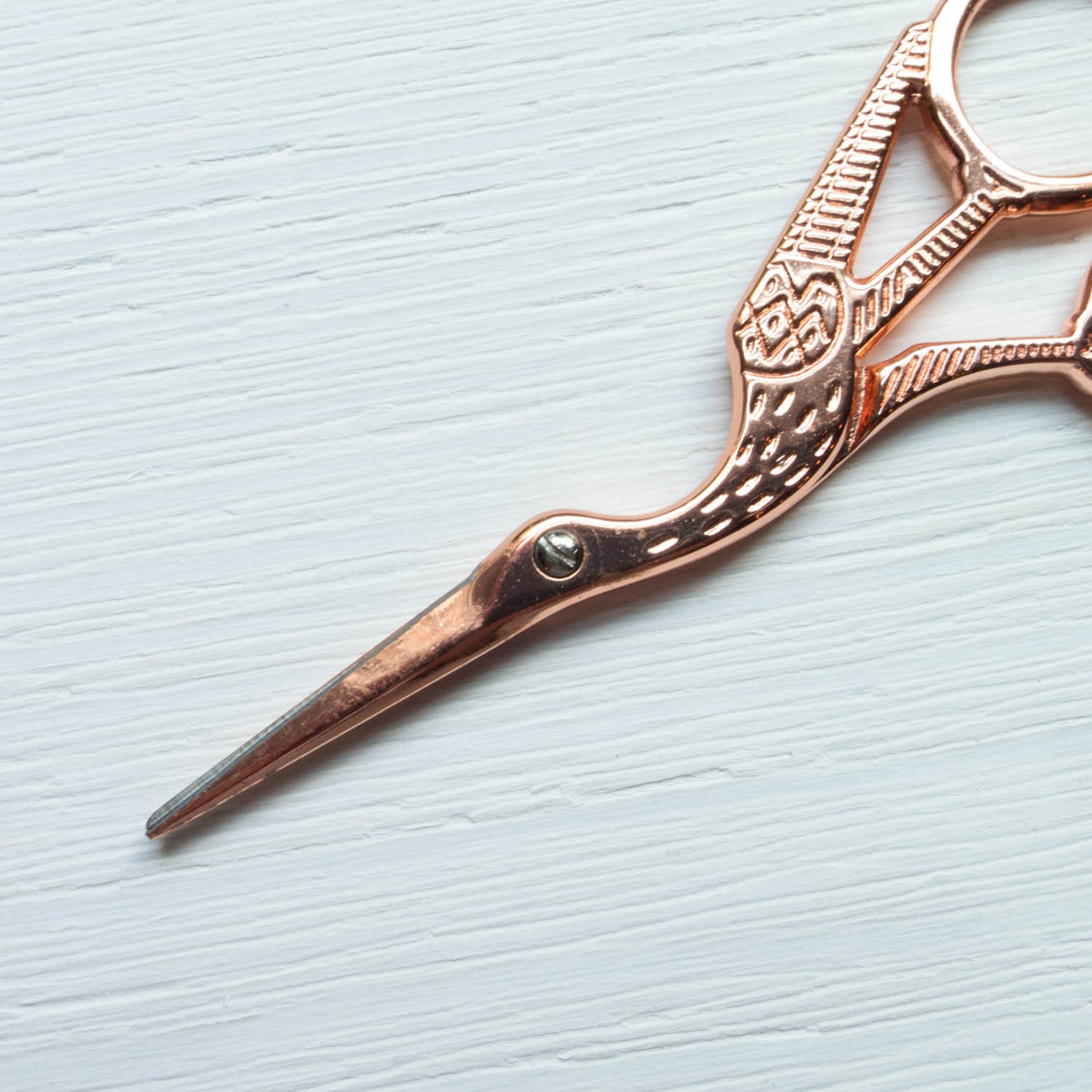 Rose Gold Embroidery Scissors Stork Embroidery Scissors Etsy