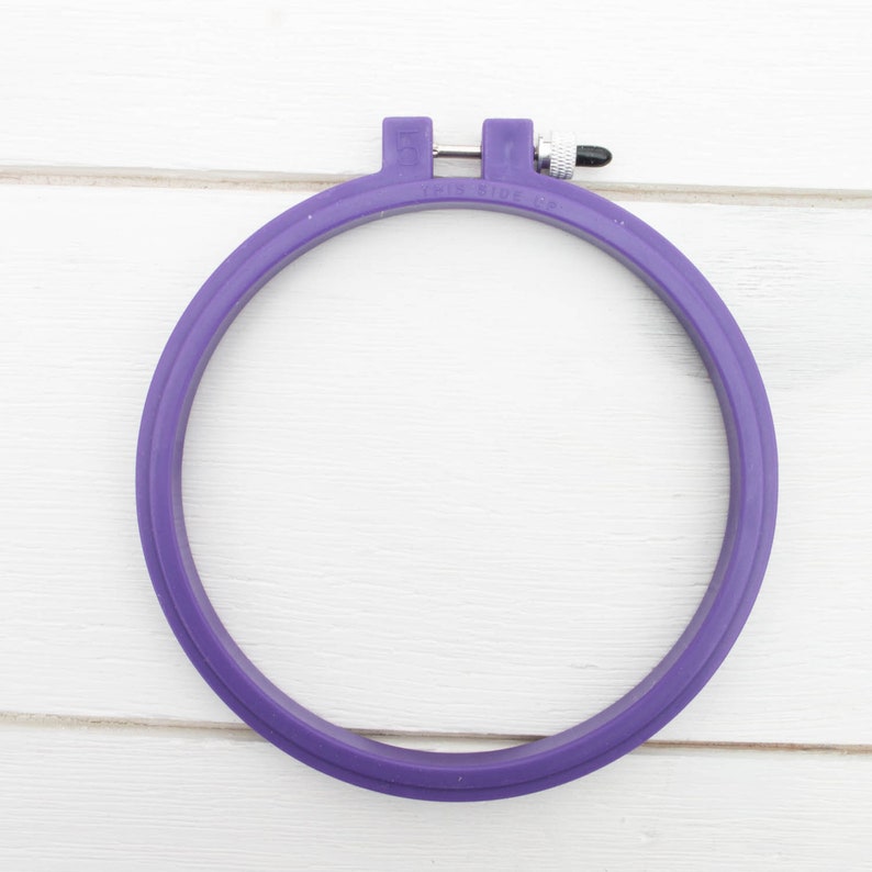 5 Inch Embroidery Hoop ONE Hoopla Plastic Embroidery Hoops Etsy