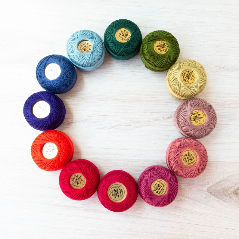 Perle Cotton Thread Set Finca Presencia Size 8 Pearl Cotton Etsy