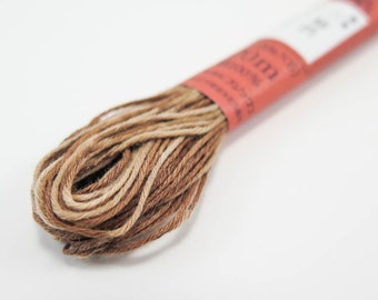 Hand Dyed Thread | Japanese Persimmon Tannin Dyed Cotton Thread, Natural Dyed Floss for Embroidery Sashiko - Brick Dust