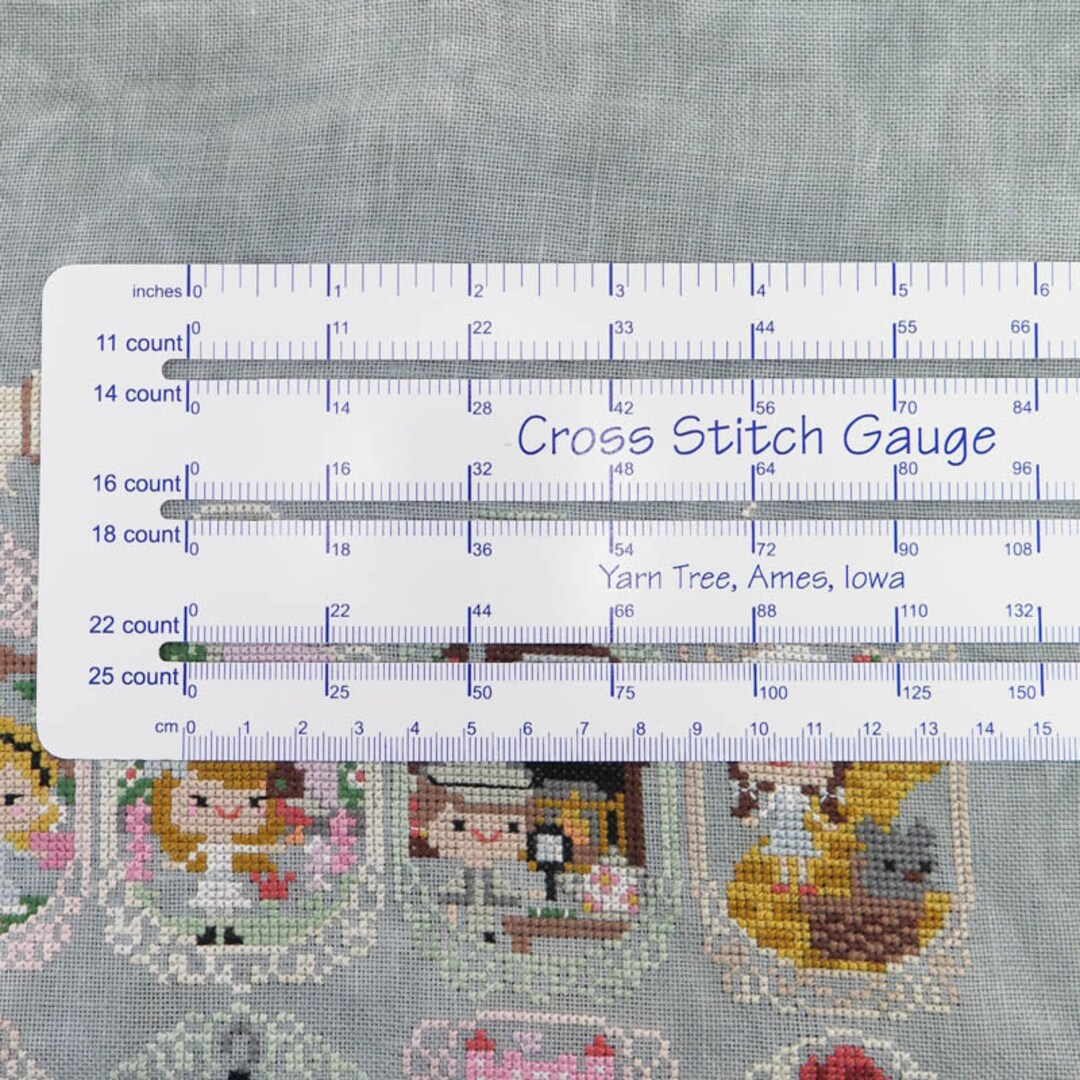 Cross Stitch Gauge Counted Cross Stitch Ruler, Fabric Count Finder