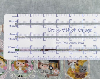 Cross Stitch Gauge | Counted Cross Stitch Ruler, Fabric Count Finder, Cross Stitch Guide, Stitch Gauge